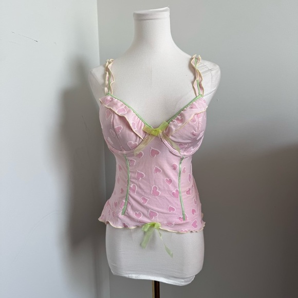💗 Y2K Fairycore Heart Corset Top 36c - Picture 4 of 7